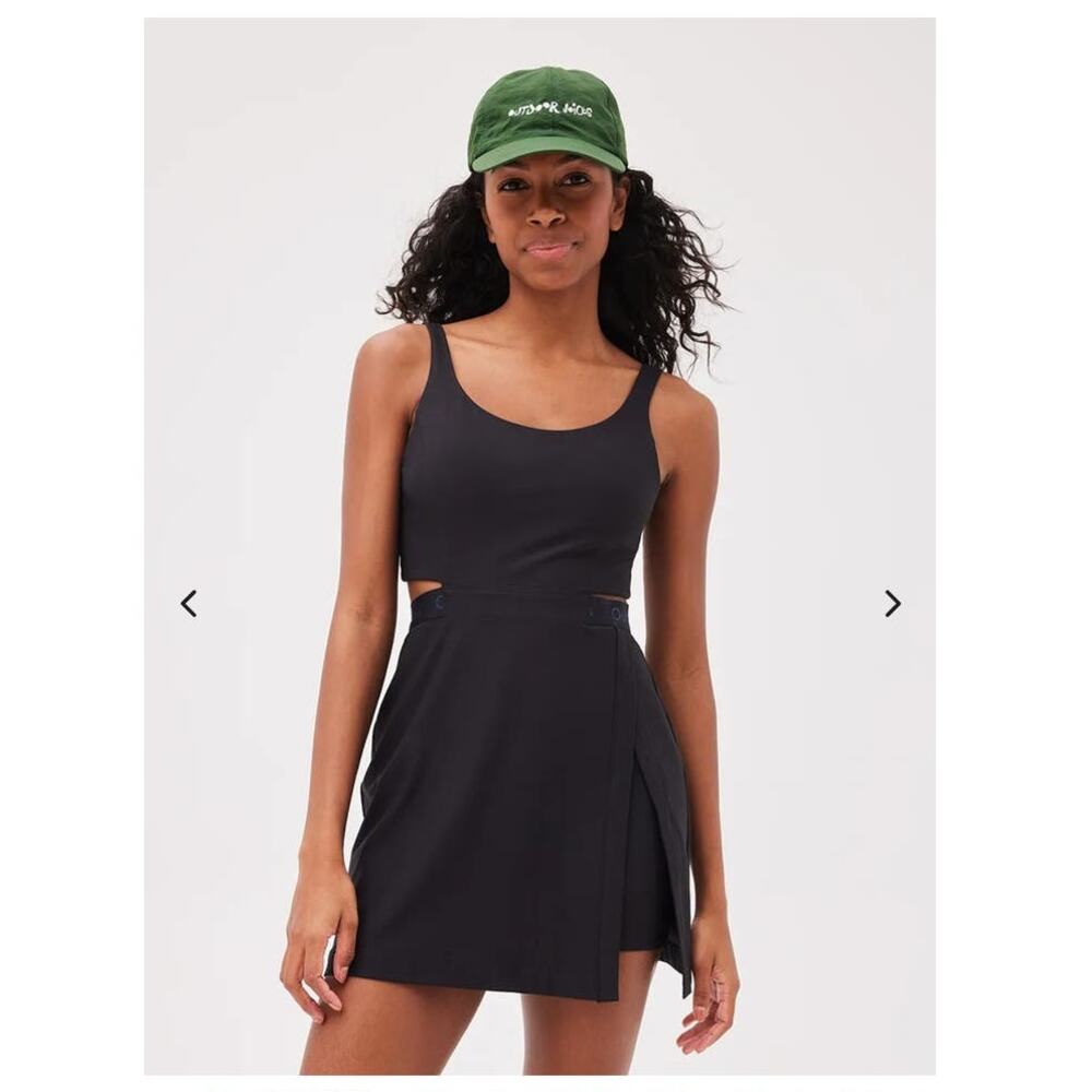 NWT OV Outdoor Voices Court Dress cutout back with shorts - LARGE - black -LARGE - Picture 4 of 8